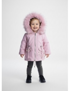 Parka fourrure perle ROSE BM013 Baby Fille 2