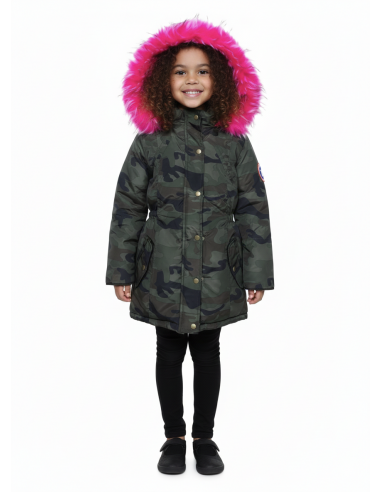 Parka Militaire Fourrure Fushia -...