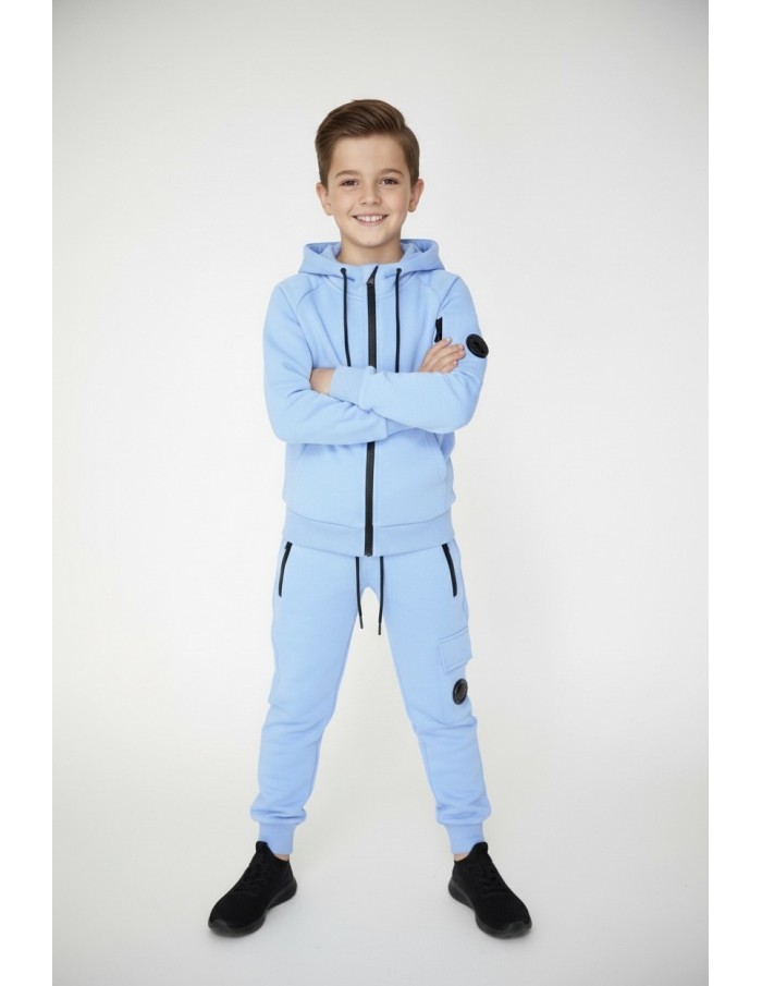 Ensemble jogging bleu ciel - garçon 4 à 16 ans