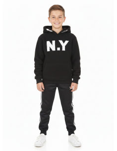 SWEAT A CAPUCHE -NY- NOIR -... 2