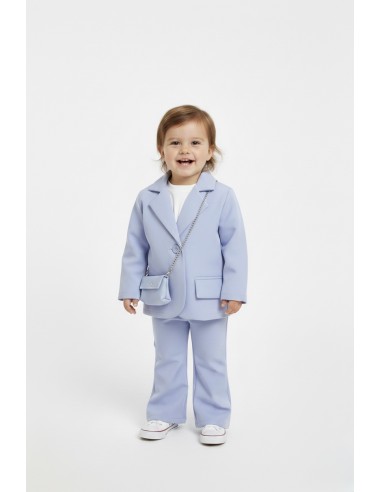 ENSEMBLE TAILLEUR ET SAC BÉBÉ BLEU CIEL