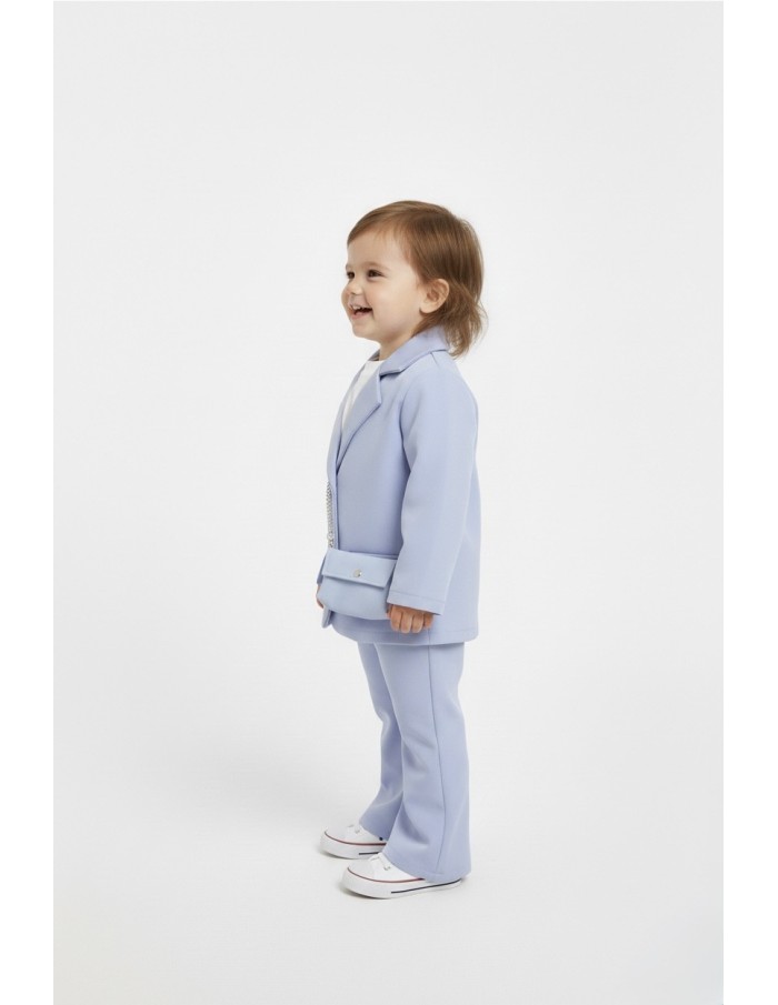 ENSEMBLE TAILLEUR ET SAC BÉBÉ BLEU CIEL - Accueil