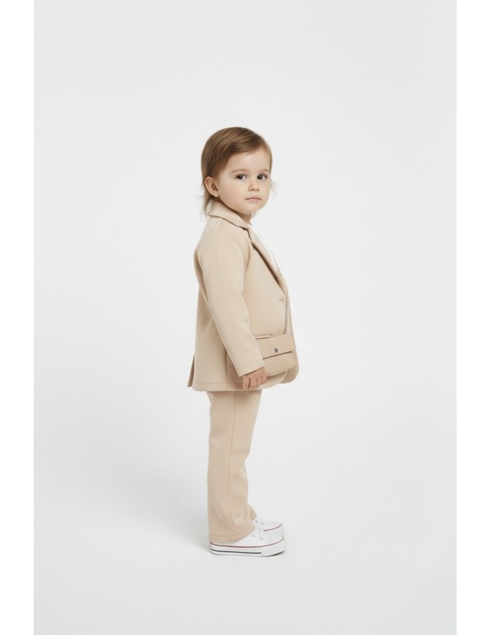 ENSEMBLE TAILLEUR ET SAC BÉBÉ FILLE BEIGE - Accueil