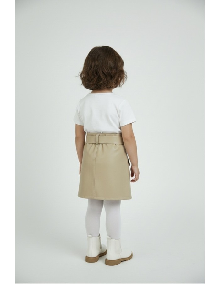 JUPE EN SIMILI BEIGE BÉBÉ FILLE - Accueil
