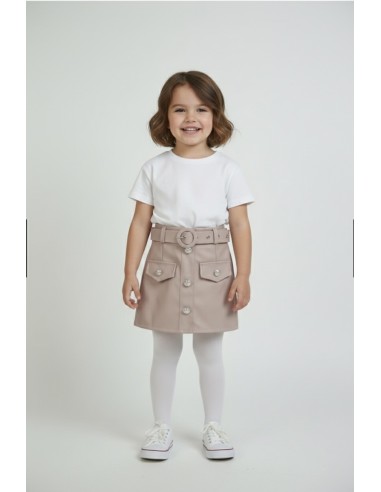 jupe en simili rose bébé fille