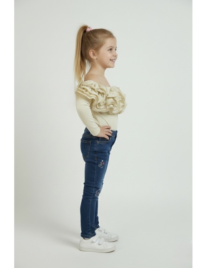 body à volants bébé fille beige - Accueil