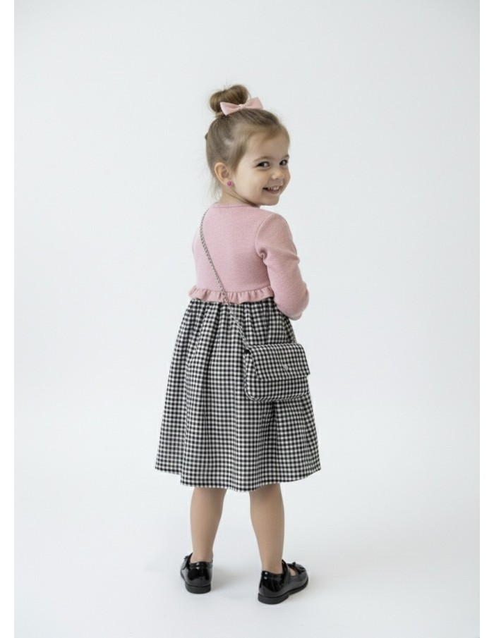 ROBE HAUT ROSE & BAS VICHY + SAC ASSORTI - BÉBÉ