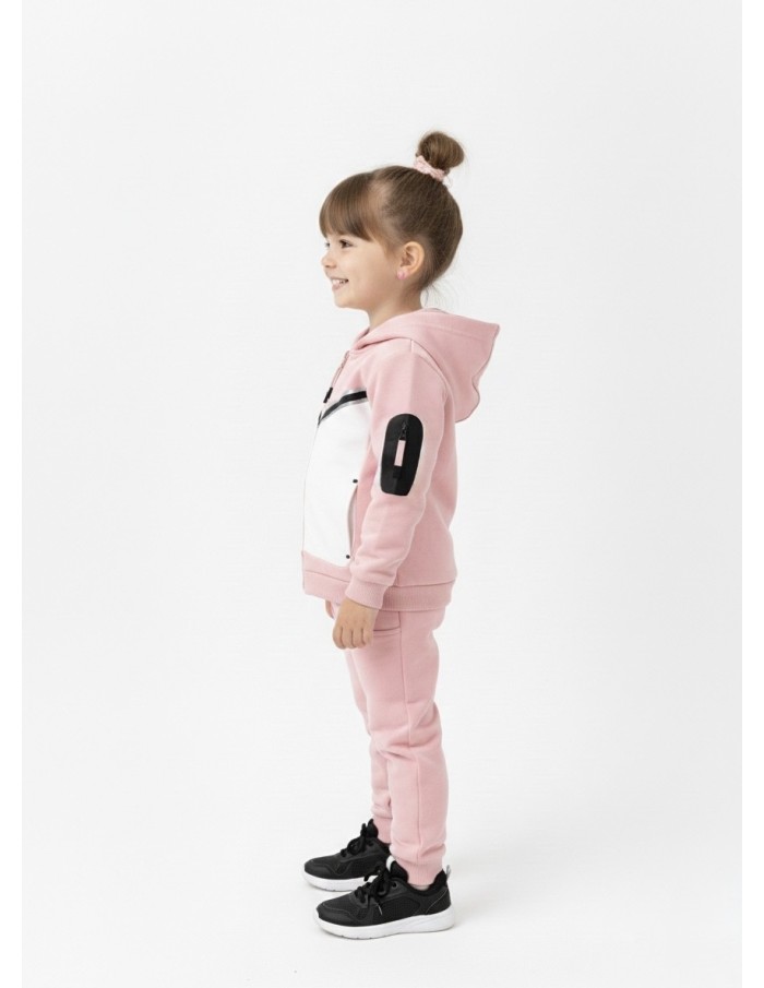 ENSEMBLE JOGGING ROSE & BLANC - BÉBÉ FILLE