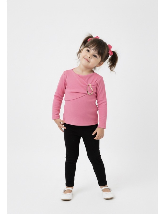HAUT ROSE AVEC DÉTAILS OR - BÉBÉ FILLE