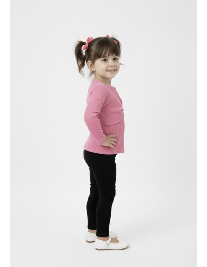 HAUT ROSE AVEC DÉTAILS OR - BÉBÉ FILLE
