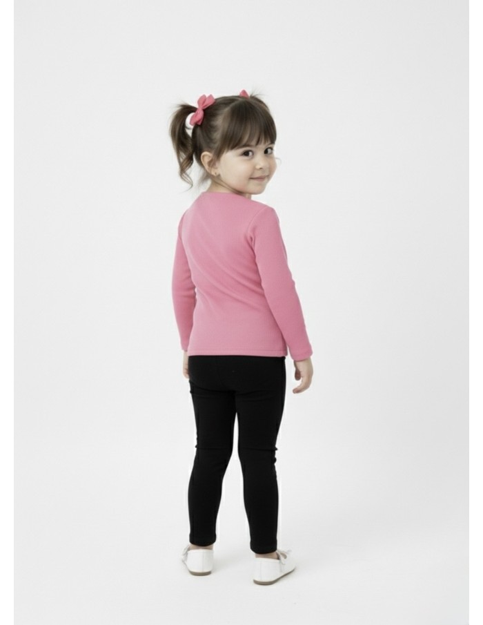 HAUT ROSE AVEC DÉTAILS OR - BÉBÉ FILLE