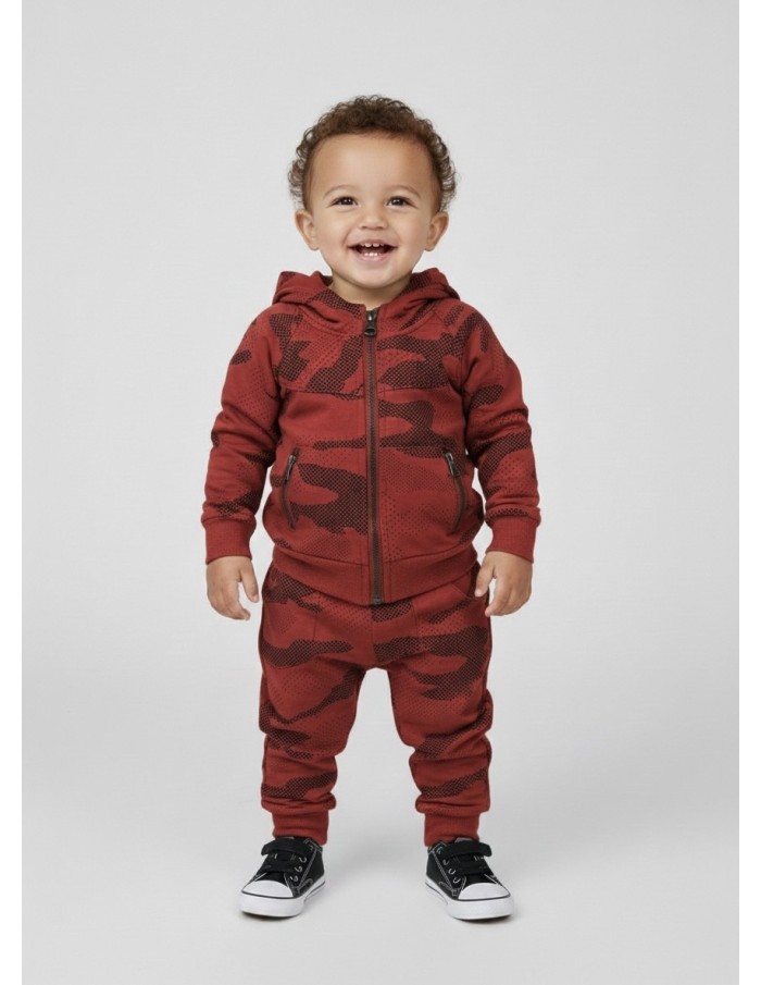ENSEMBLE JOGGING MOTIF MILITAIRE ROUGE - BÉBÉ GARÇON