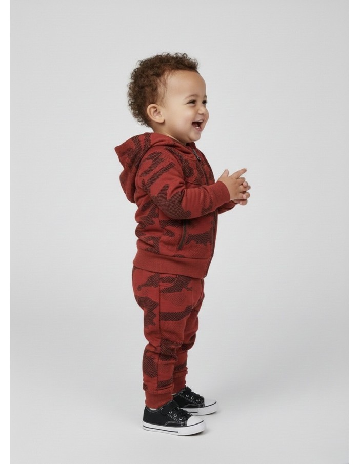 ENSEMBLE JOGGING MOTIF MILITAIRE ROUGE - BÉBÉ GARÇON