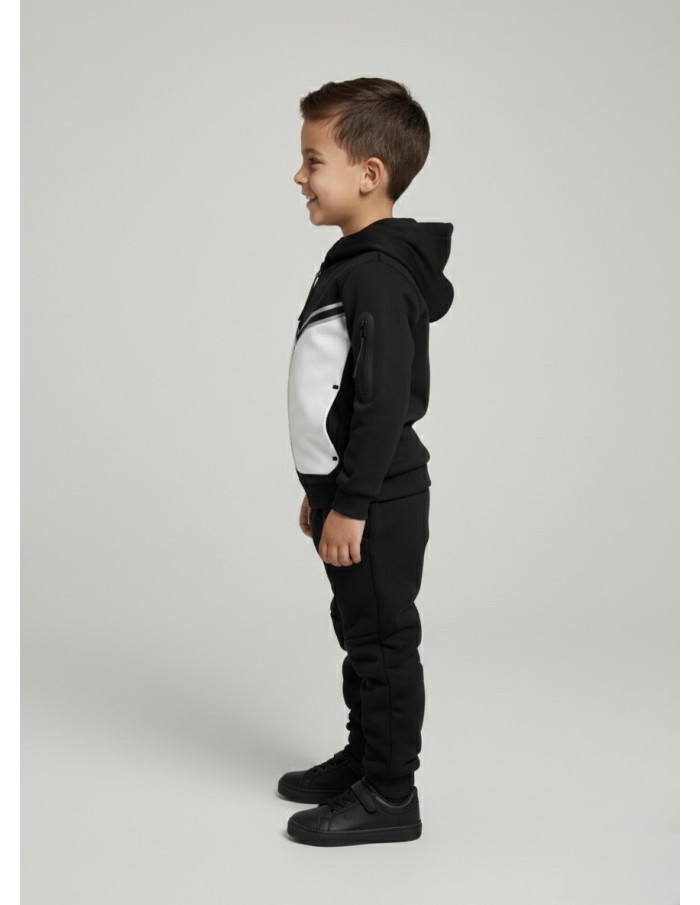 ENSEMBLE JOGGING TECH ZIP & CAPUCHE - GARÇON