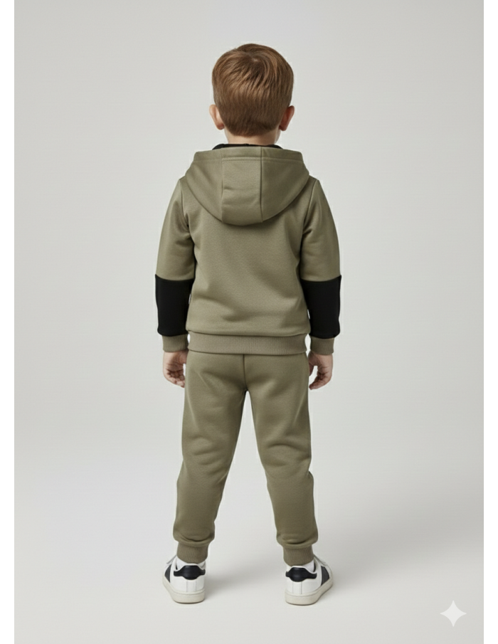 ENSEMBLE JOGGING TECH ZIP & CAPUCHE - GARÇON