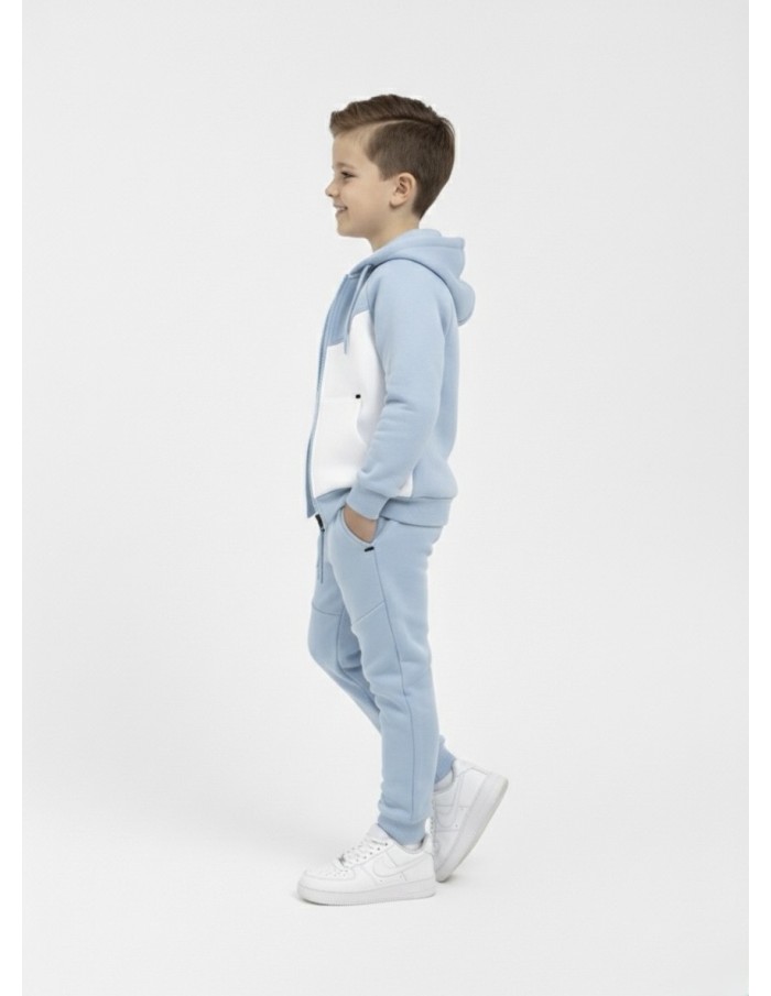 ENSEMBLE JOGGING BLANC ET BLEU - GARÇON 4 À 14 ANS