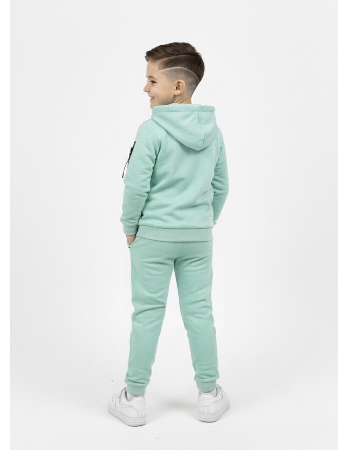 ENSEMBLE JOGGING VERT - GARÇON 4 À 14 ANS