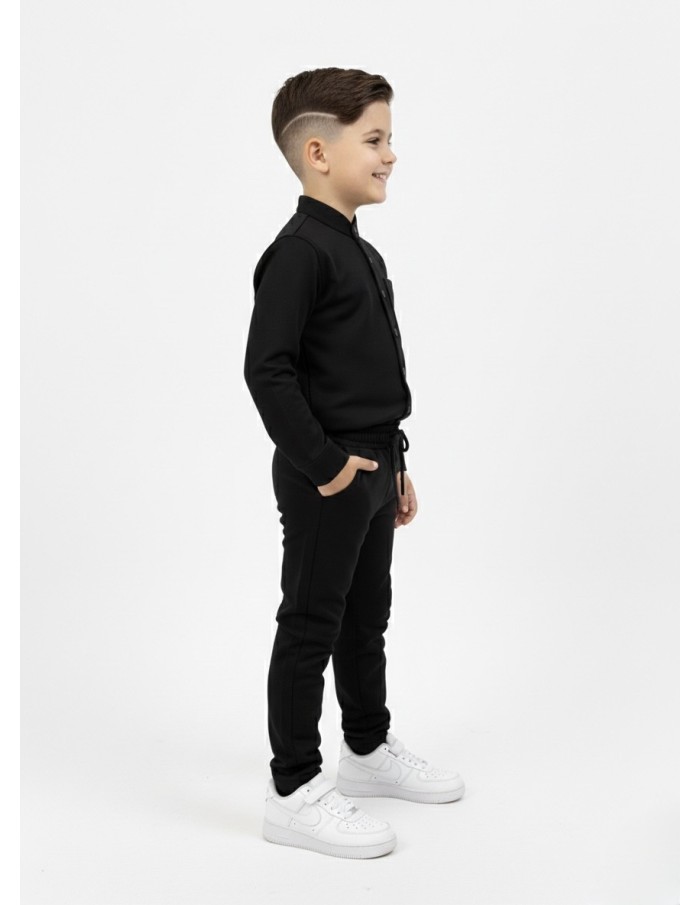 ENSEMBLE CHEMISE NOIRE & PANTALON ASSORTI - GARÇON