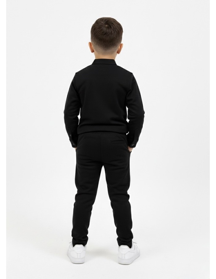 ENSEMBLE CHEMISE NOIRE & PANTALON ASSORTI - GARÇON