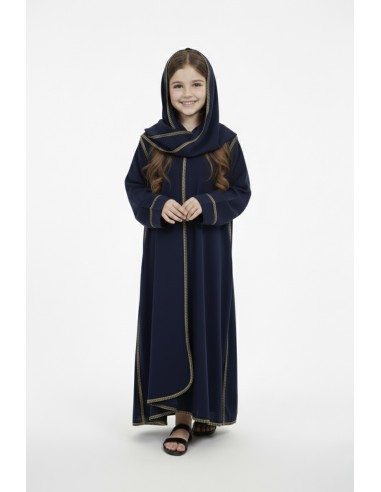 Robe Abaya bleu marine avec voile...