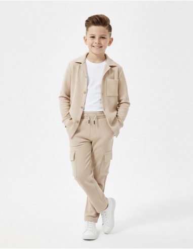 ENSEMBLE VESTE TEXTURÉE BEIGE &...