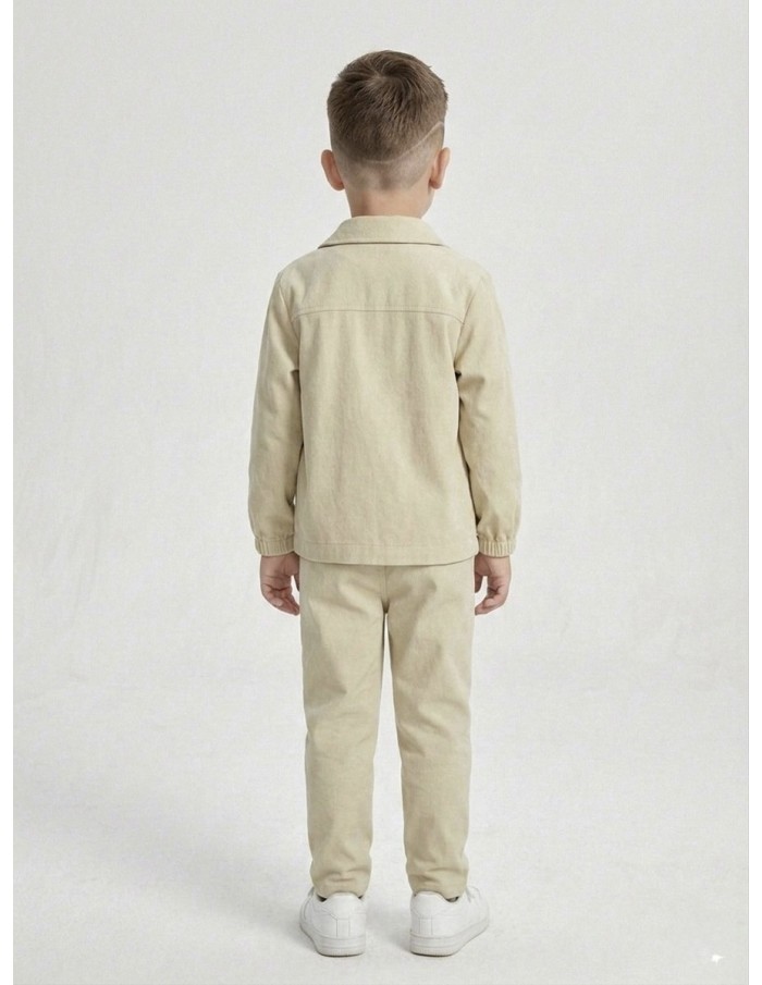 ENSEMBLE VESTE & PANTALON BEIGE - GARÇON
