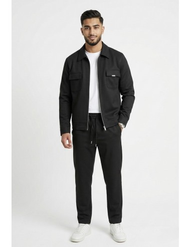 ENSEMBLE VESTE ZIPPÉE & PANTALON NOIR...