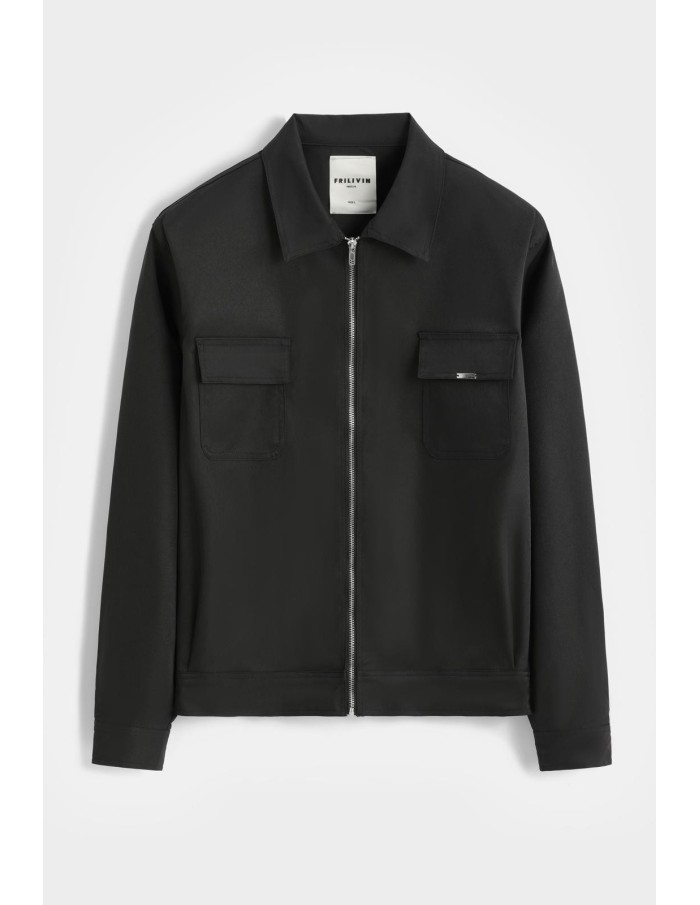 ENSEMBLE VESTE ZIPPÉE & PANTALON NOIR - HOMME