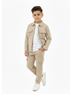 ENSEMBLE CARGO BEIGE - GARÇON