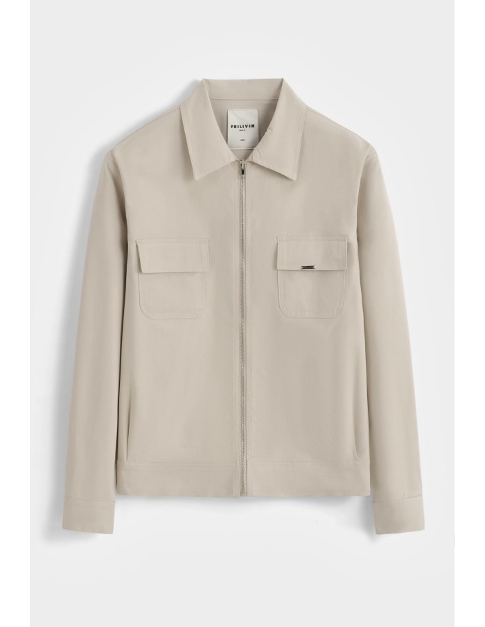 ENSEMBLE VESTE ZIPPÉE & PANTALON BEIGE - HOMME