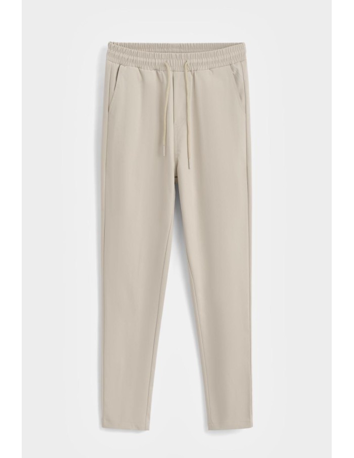ENSEMBLE VESTE ZIPPÉE & PANTALON BEIGE - HOMME