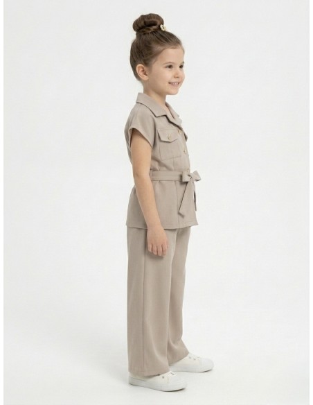 ENSEMBLE CAMEL MANCHES COURTES – FILLE