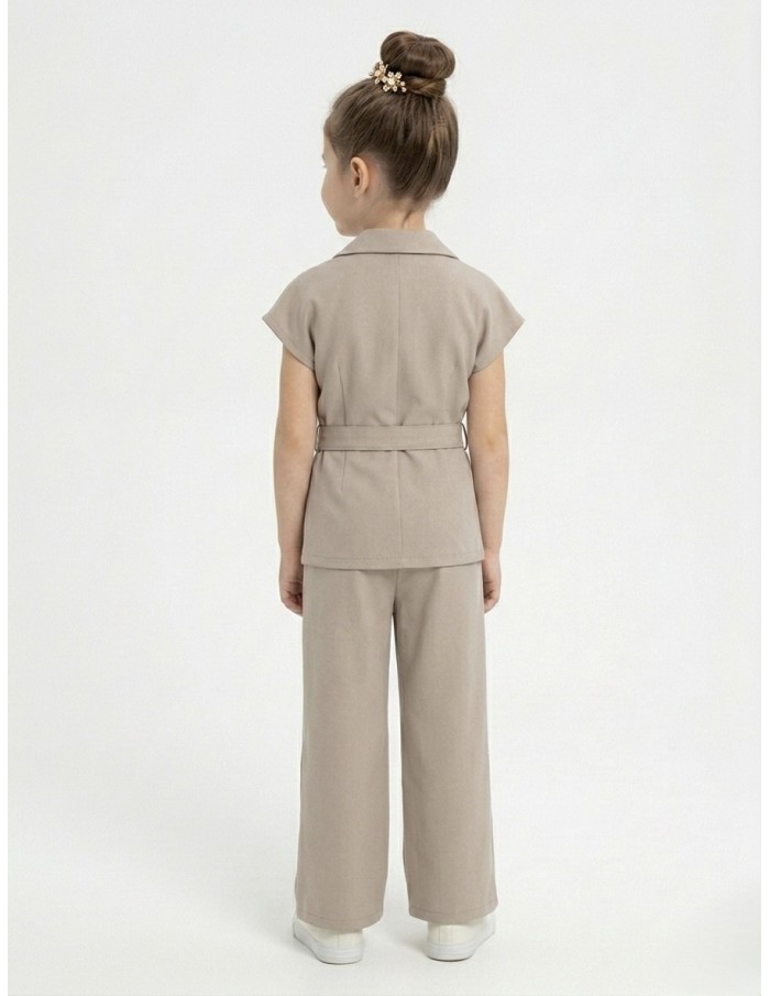 ENSEMBLE CAMEL MANCHES COURTES – FILLE