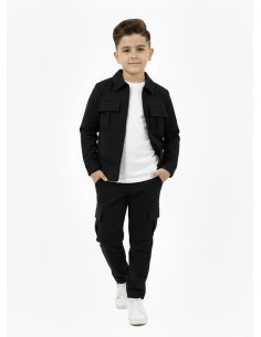 ENSEMBLE CARGO NOIR - GARÇON