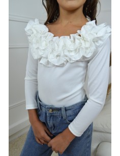 Body blanc À VOLANT MANCHES... 2