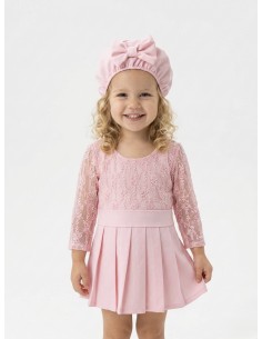 Robe rose dentelle avec sac...