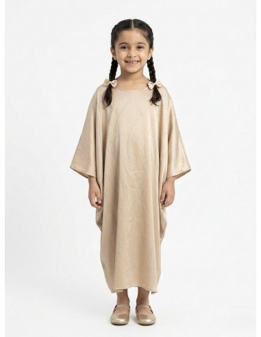 ABAYA ROBE BEIGE AVEC STRASS - FILLE