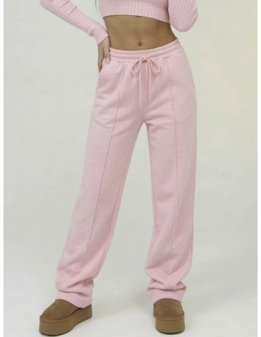 Jogging droit rose doublé – FEMME