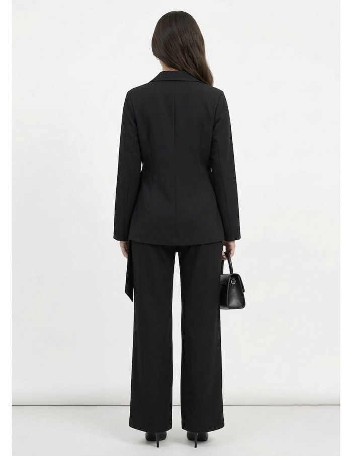 ENSEMBLE TAILLEUR NOIR ASYMÉTRIQUE - FEMME