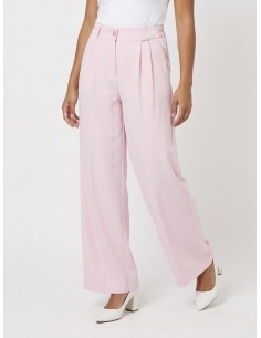 PANTALON FLUIDE DROIT ROSE...