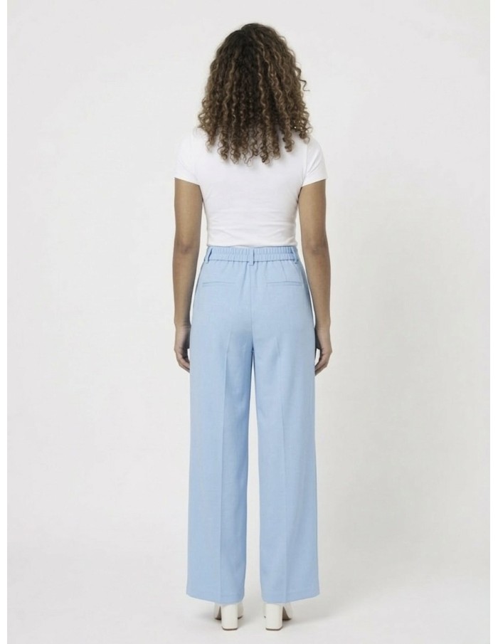 PANTALON FLUIDE BLEU CIEL LARGE – FEMME