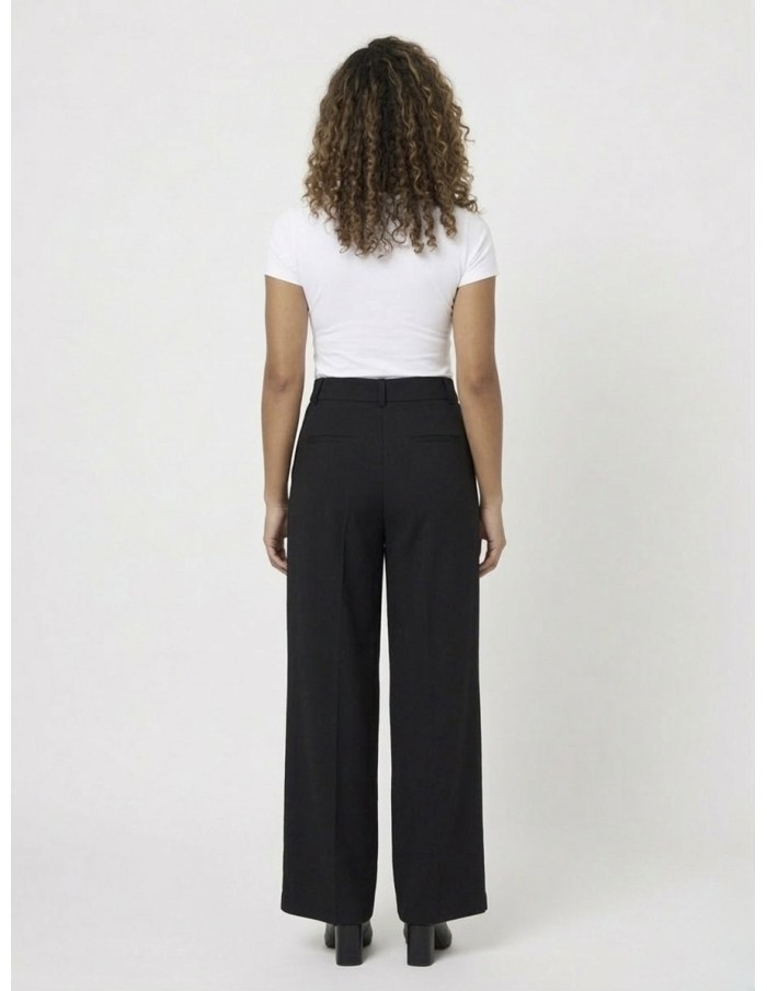 PANTALON FLUIDE NOIR LARGE – FEMME