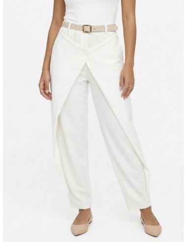 PANTALON FLUIDE BLANC & CEINTURE...