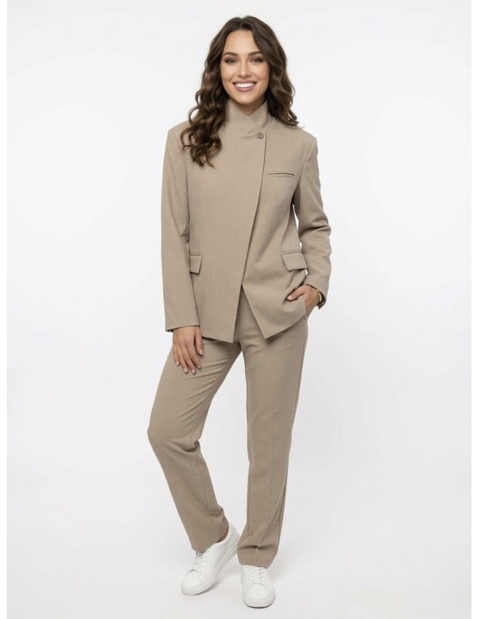 Veste blazer col montant - femme