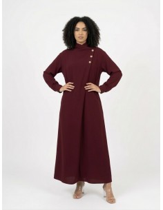 ROBE ABAYA BORDEAUX AVEC...