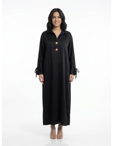ROBE ABAYA NOIR AVEC BOUTONS &...
