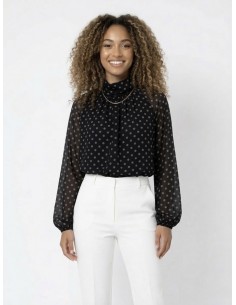 TOP BLOUSE NOIR À POIS &... 2