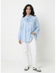 TOP BLOUSE Lavallière bleu... 2