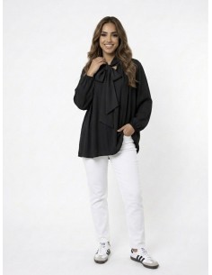 TOP BLOUSE Lavallière noir... 2