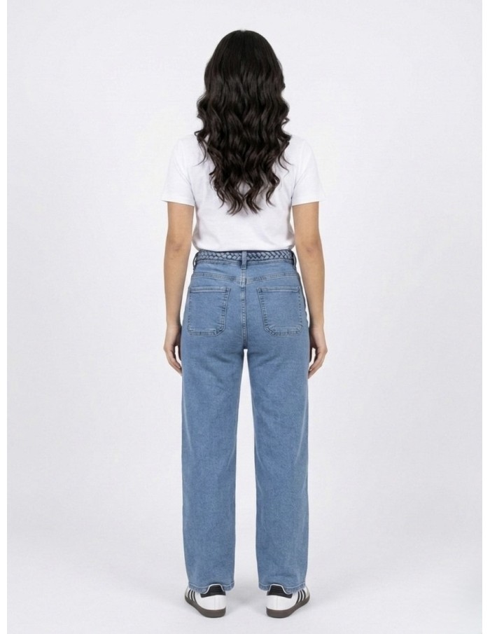 JEAN WIDE LEG DÉTAILS TRESSÉS - FEMME